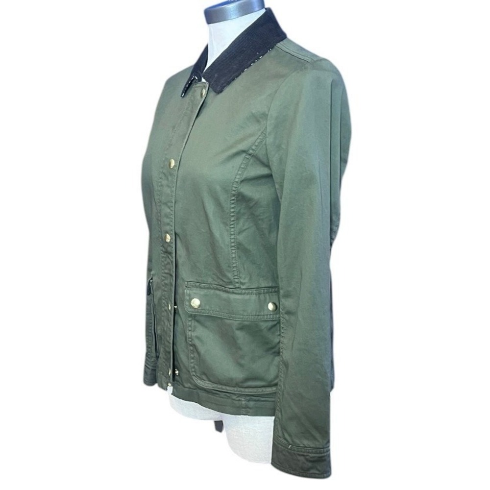 J.Crew Womens Olive Green Cotton Corduroy Collar Field Utility Jacket XS - Picture 5 of 12